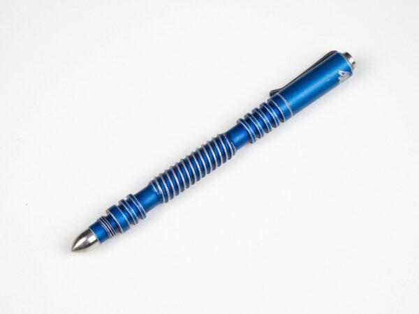 Investigator Pen- Aluminum &#8211; Spiral Battle Blue