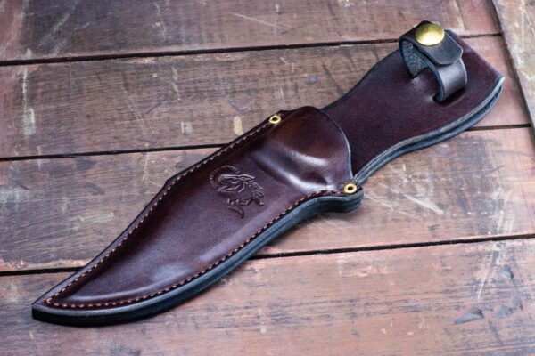 The Ranch Bowie Leather Sheath Left handed- Brown