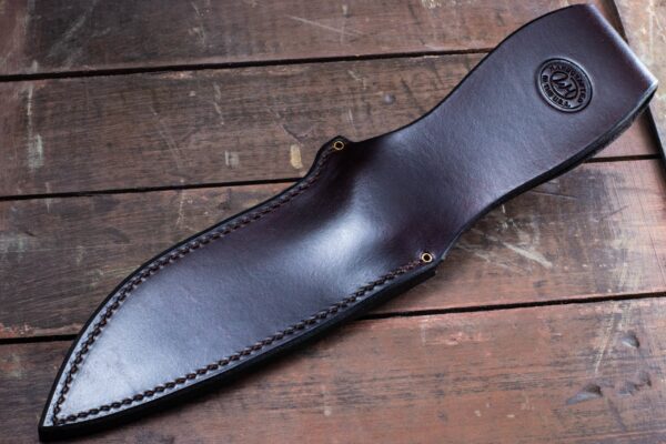 The Ranch Drop Point/Harpoon Spanto Sheath-Left Hand-Brown