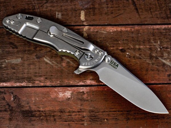 XM-18 3.5&#8243; Skinny Slicer-Stonewash-OD Green G10