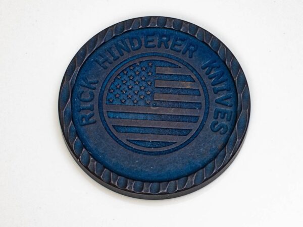 American Flag Titanium Challenge Coin-Battle Blue
