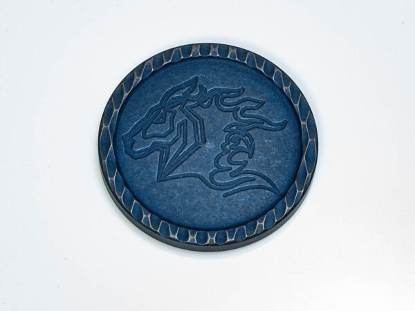 American Flag Titanium Challenge Coin-Battle Blue