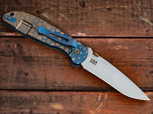FireTac Recurve-Working Finish-Honeycomb Fade Blue Gold-Coyote G10