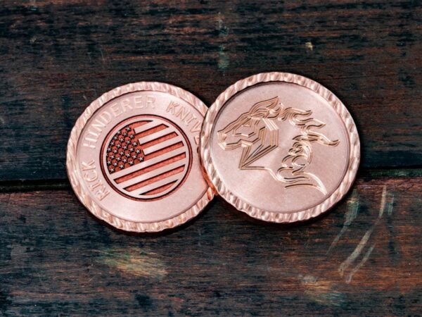 American Flag Copper Challenge Coin