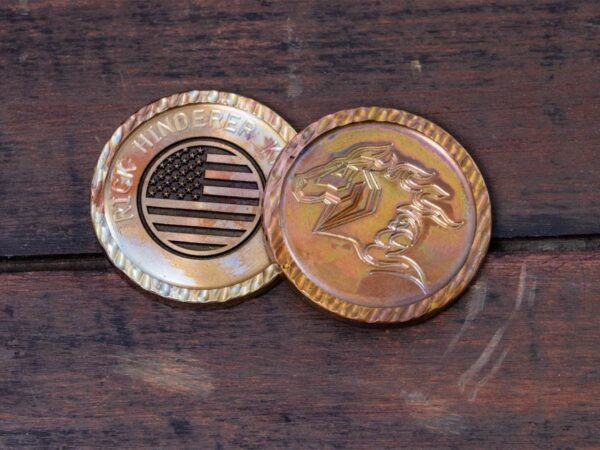 American Flag Vintage Copper Challenge Coin