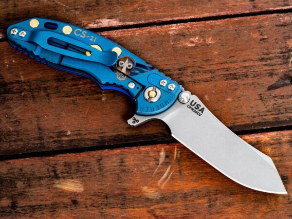 XM-18 3&#8243; Skinner-Containment Series-Working Finish-Battle Blue-Blue G10