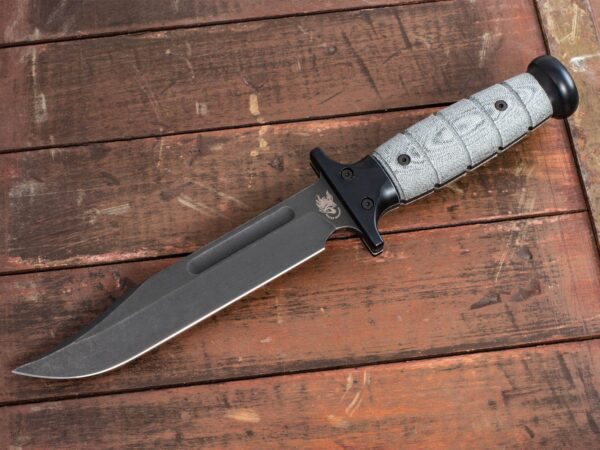 Rick Hinderer Knives &#8220;KaBar&#8221;-O1 Tool Steel-Parkarized-Black Micarta