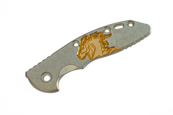3.5&#8243; XM18 Titanium Scale-Milled Horse Head Logo-Battle Green-Bronze/Bronze