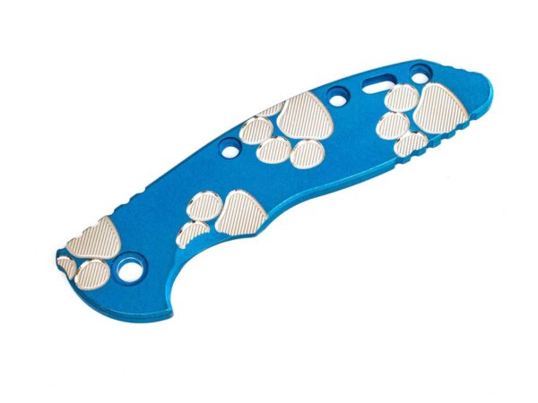 XM-18 3.5&#8243; Titanium Scale-Smooth-Milled Dog Paws-Battle Blue/Silver Paw