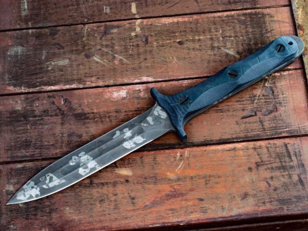 Rick Hinderer Knives &#8220;EK&#8221; Dagger-Battle Field Pickup-BPU373-CPM 3V-Black Micarta