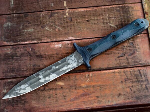 Rick Hinderer Knives &#8220;EK&#8221; Dagger-Battle Field Pickup-BPU373-CPM 3V-Black Micarta