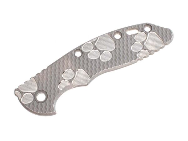 XM-18 3.5&#8243; &#8220;Skinny&#8221;-Titanium Scale-Textured-Milled Dog Paws-Working Finish-Silver/Silver