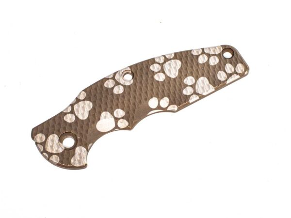 Jurassic Titanium Scale-Textured-Laser Chaos Dog Paws-Battle Bronze/Silver Paw
