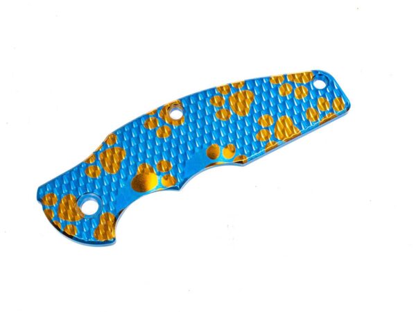 Jurassic Titanium Scale-Textured-Laser Chaos Dog Paws-Stonewash Blue/Bronze Paw