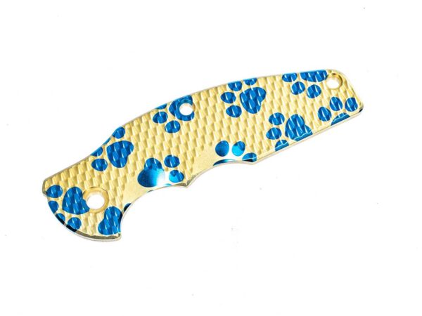 Jurassic Titanium Scale-Textured-Laser Chaos Dog Paws-Stonewash Yellow/Blue Paw