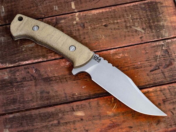 The Ranch Bowie-Working Finish CPM 3V-OD Green Micarta-Ricks Special
