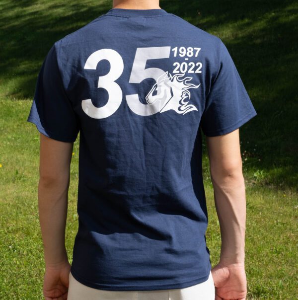 35 year Logo T-shirt-Navy Blue