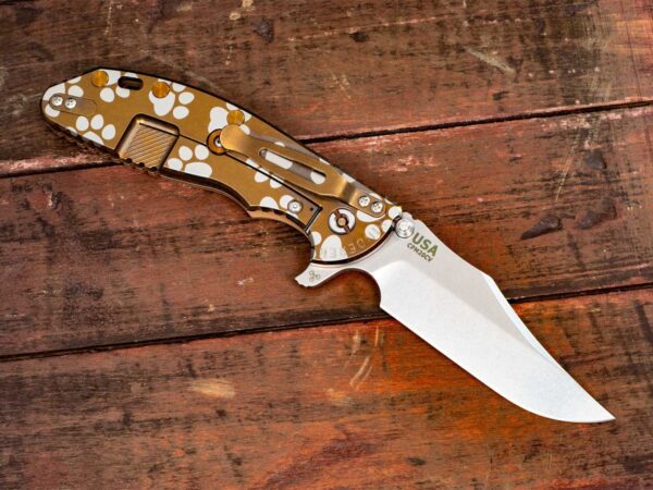XM-24 Bowie-Stonewash Bronze-Silver Chaos Dog Paws-Coyote G10