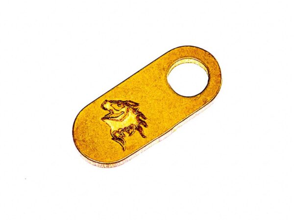Maximus Filler Tab-Horse Logo-Brass