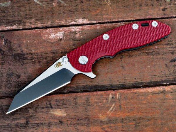 XM-18 3&#8243; Wharncliff-Matte Black-Two Tone-Red G10