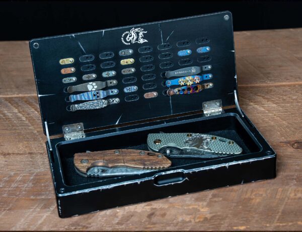 Rick Hinderer Knives Clip &amp; Tab Display and Storage Box BPU DLC