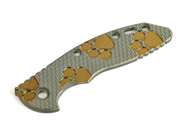 XM-18 3.5&#8243; Titanium Scale-Textured-Battle Green-Bronze-Bronze-Milled Dog Paws
