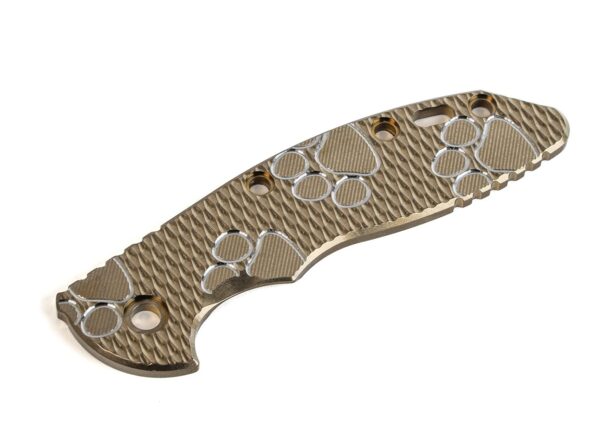 XM-18 3.5&#8243; Titanium Scale-Textured-Stonewash Bronze-Bronze-Silver-Milled Dog Paws
