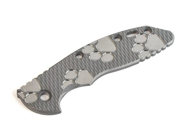 XM-18 3.5&#8243; Titanium Scale-Textured-Working Finish-Silver-Milled Dog Paws