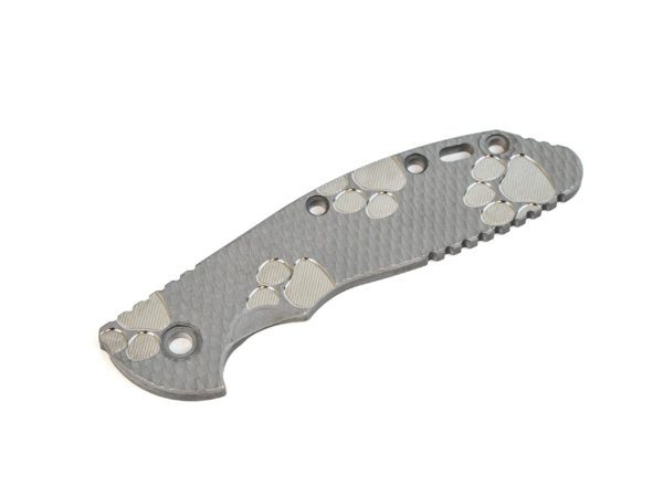 XM-24 Titanium Scale-Textured-Working Finish-Silver-Milled Dog Paws
